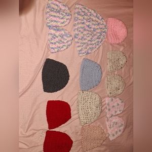 Homemade baby beanies